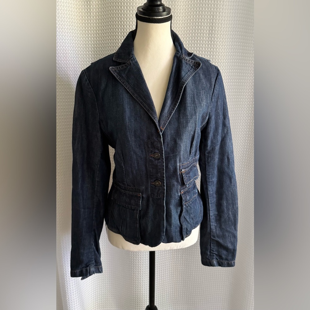 MARC AUREL‎ cotton linen denim Jean jackets size 36 - S